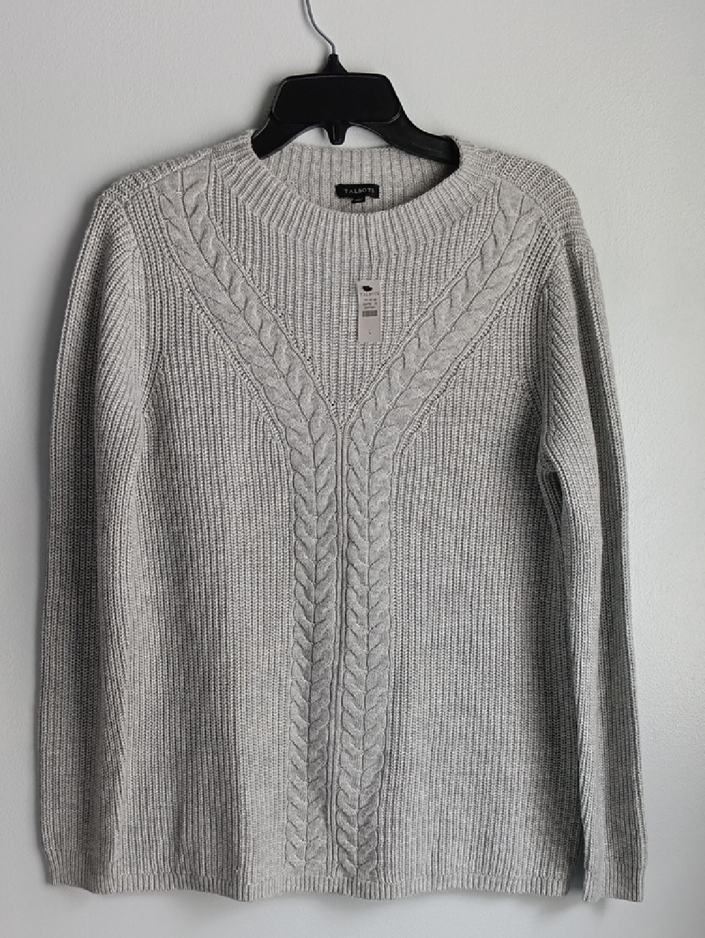 NWT Talbots Wool Blend Sweater Light Grey